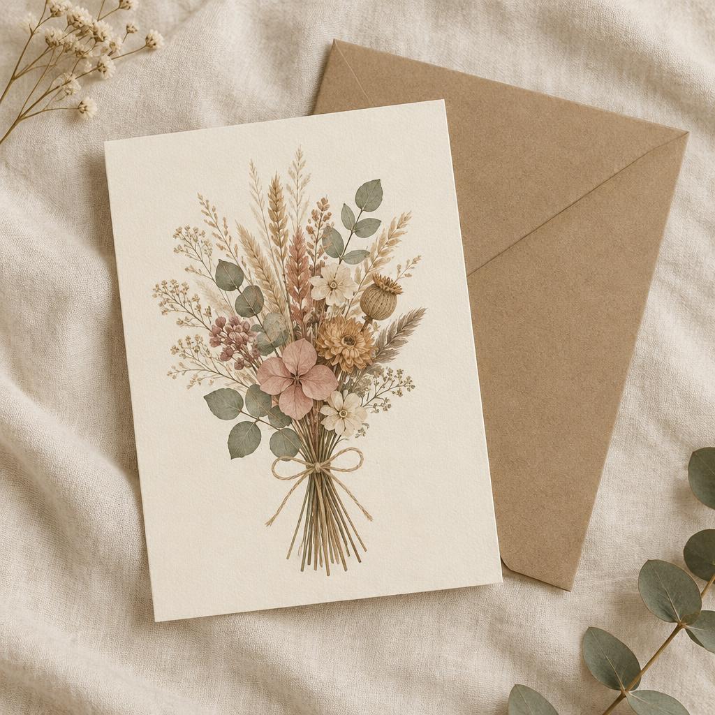 Dried Bouquet Card
