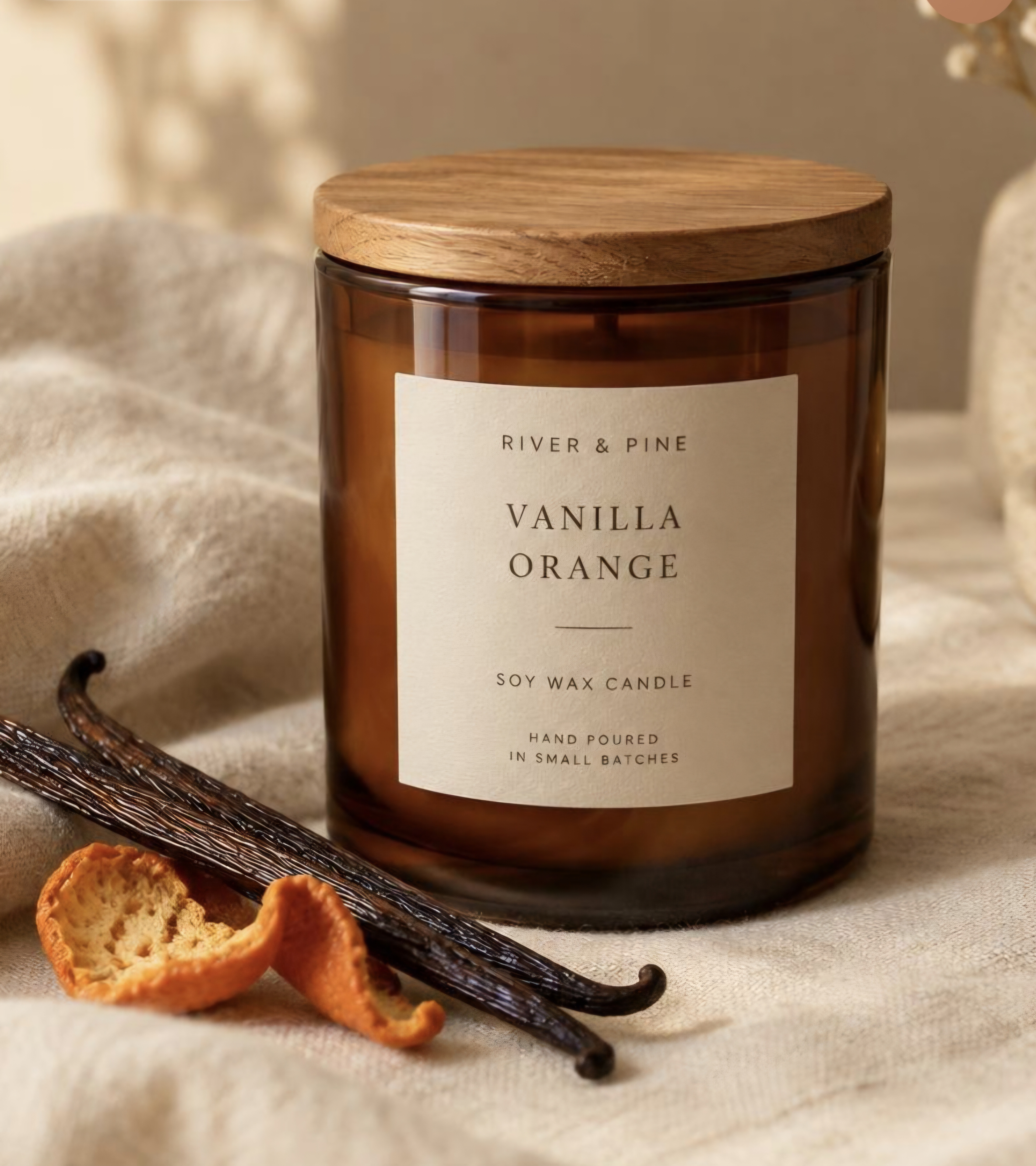 Amber & Vanilla Soy Candle