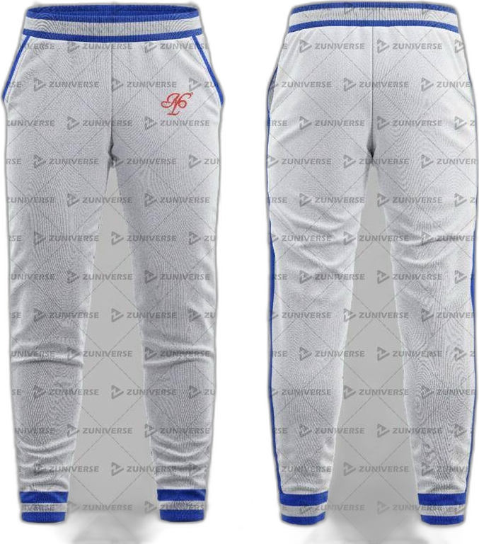 Track Pant — White & Blue