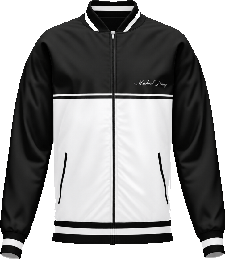 Track Jacket — Black & White Block