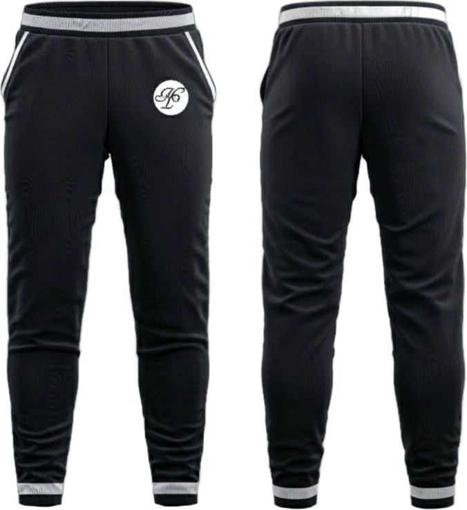 Track Pant — Black & White Stripe