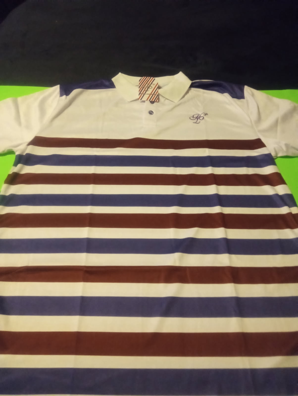 Stripe Polo — Maroon