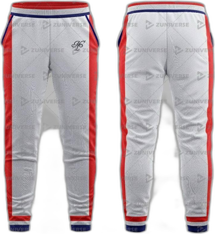 Track Pant — White, Red & Blue