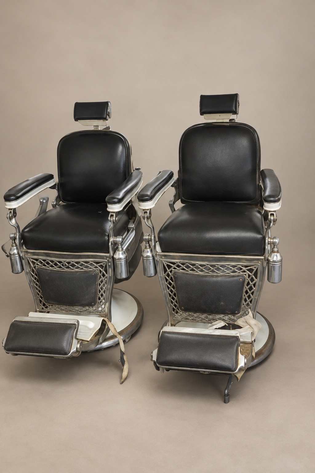 Two Vintage Barber Chairs