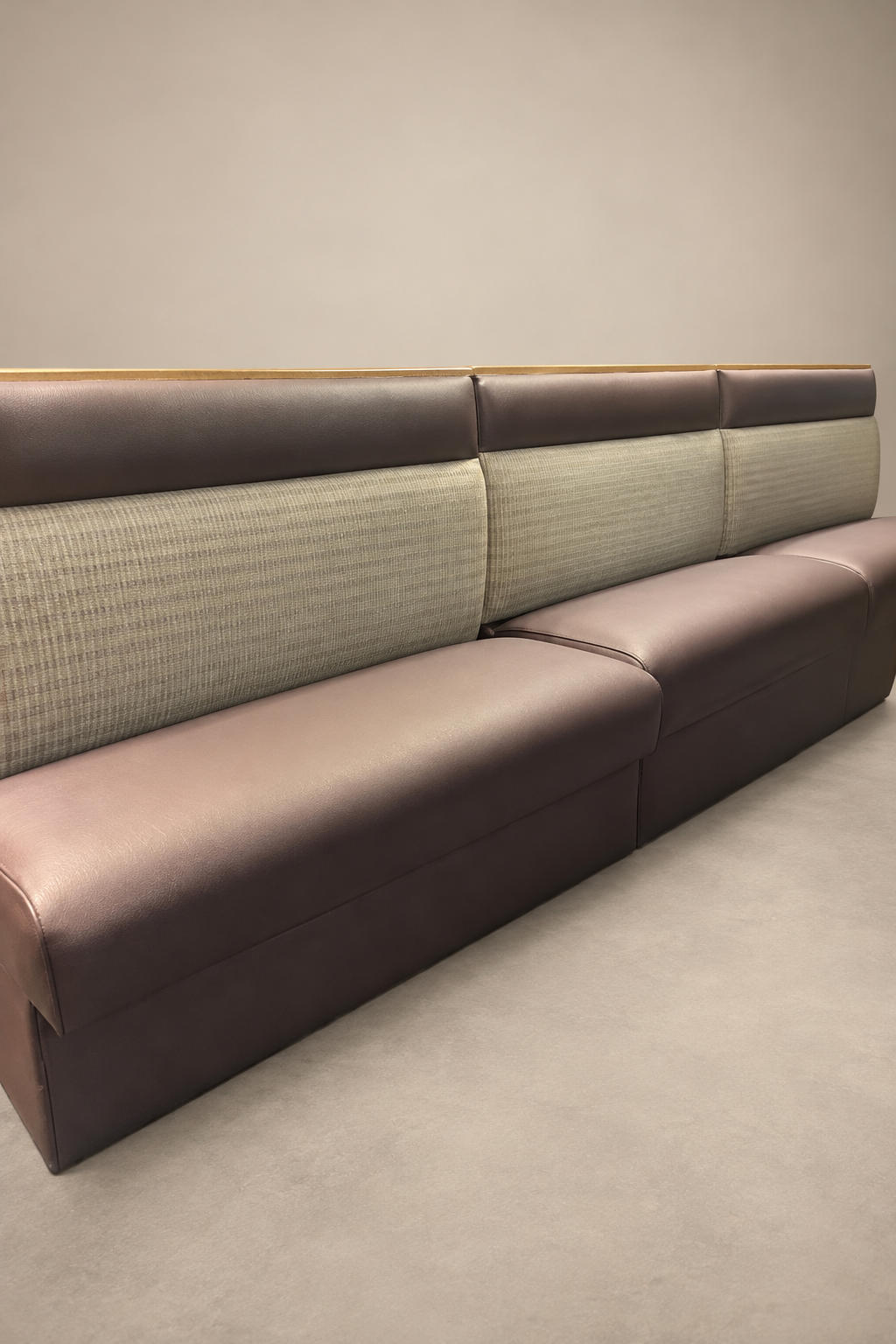 Three-Section Restaurant Booth Bench