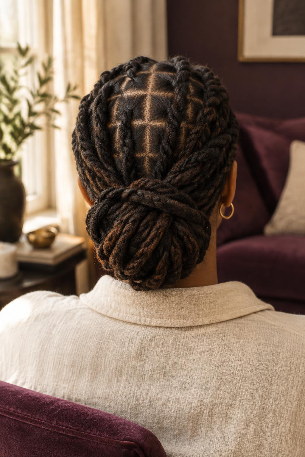 Neat retwist, styled up