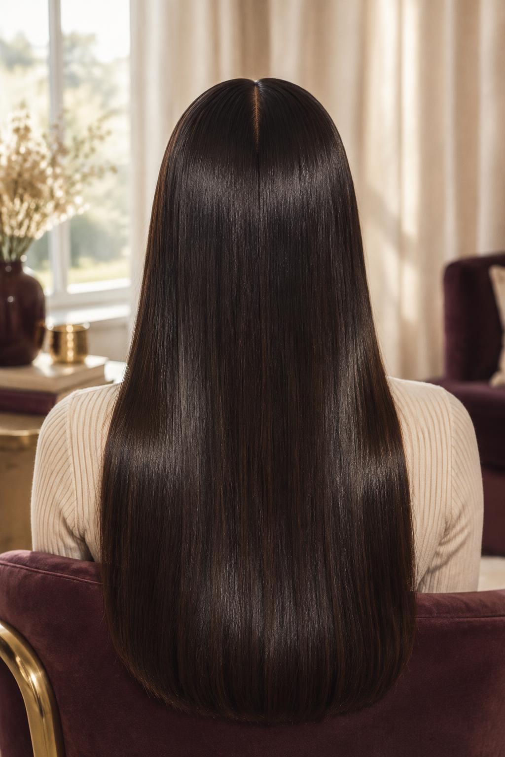 Sew-in weave, straight finish