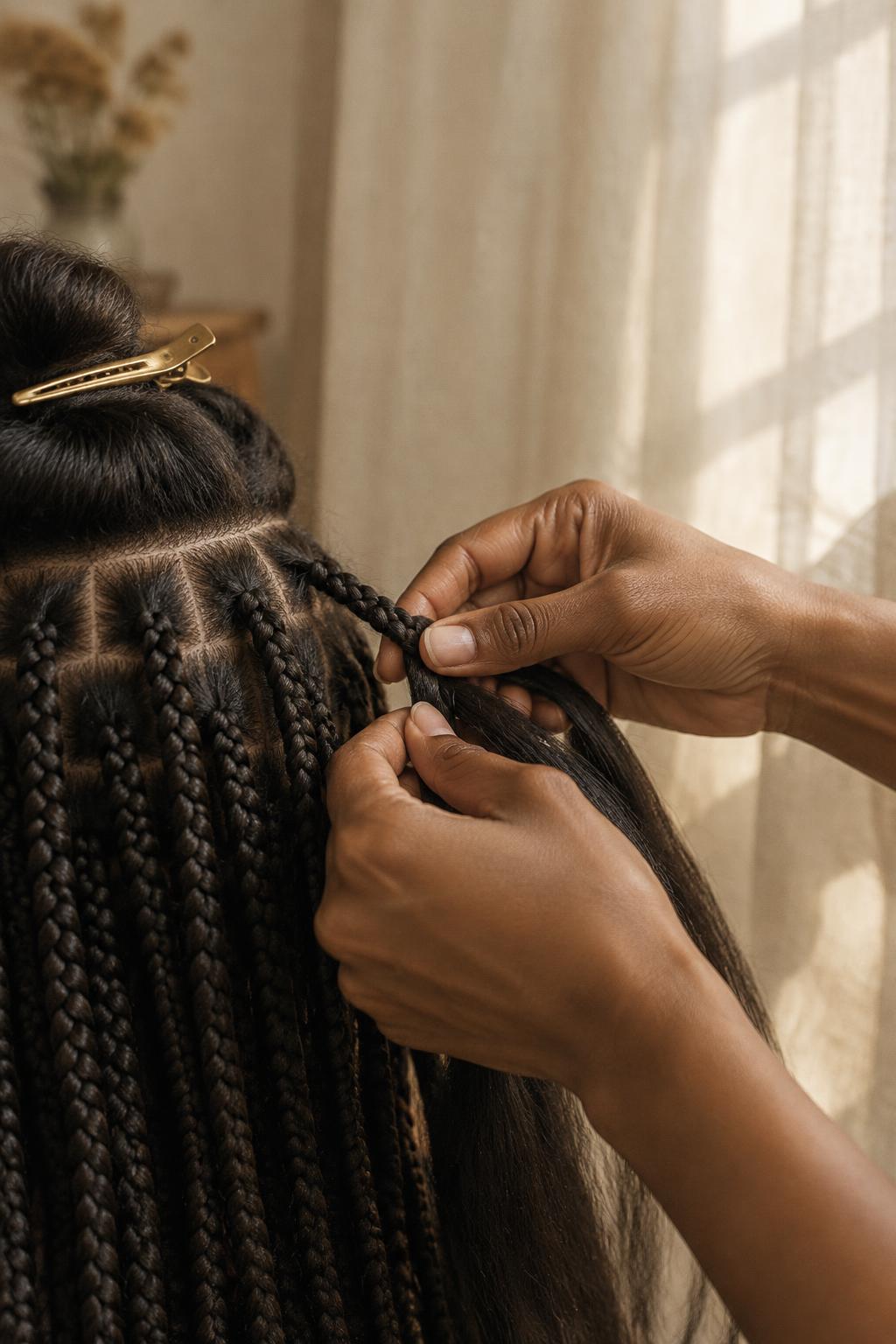 Braiding in progress
