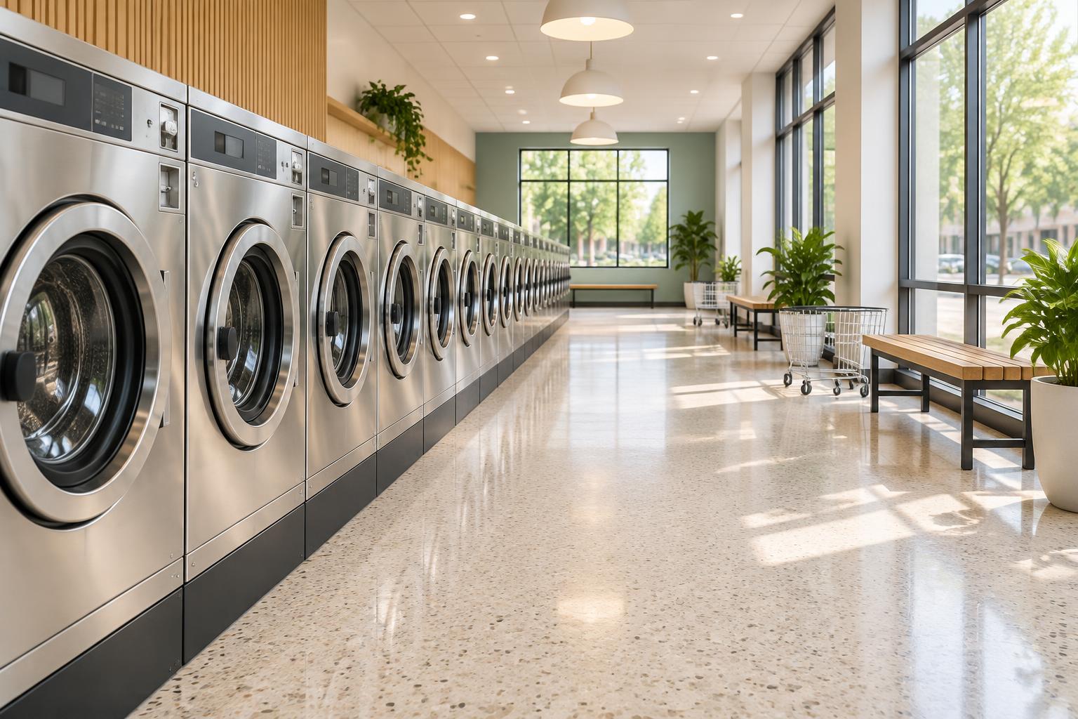 Turnkey Laundromat, 24 Washers and 20 Dryers