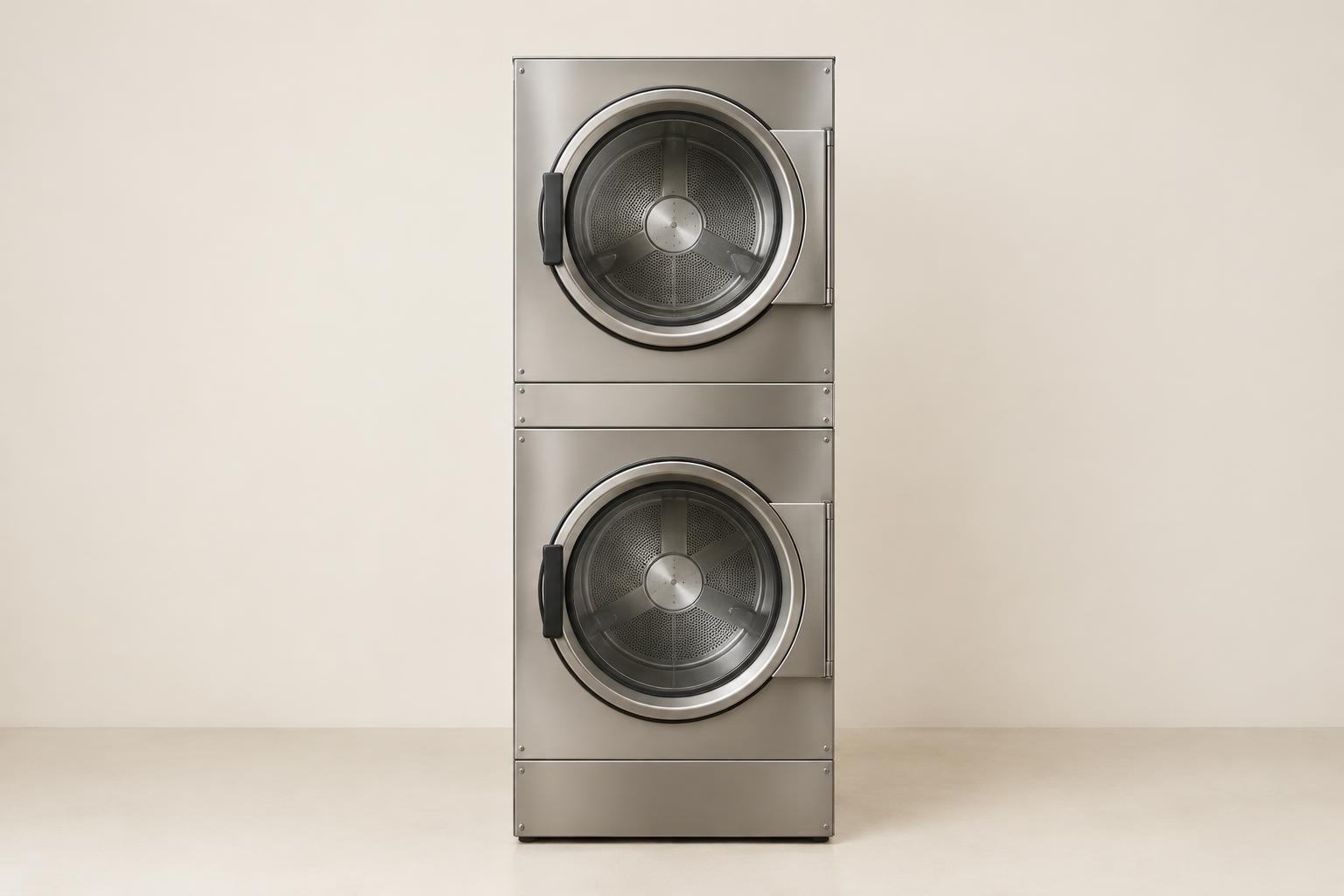 Stacked Commercial Dryer Pair, 30 lb