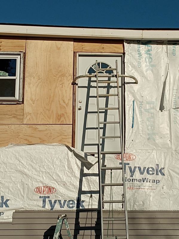 House wrap and a new front door