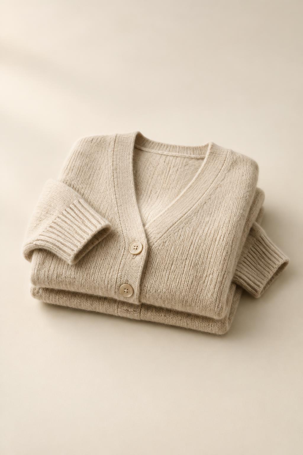 Oatmeal Cashmere Cardigan