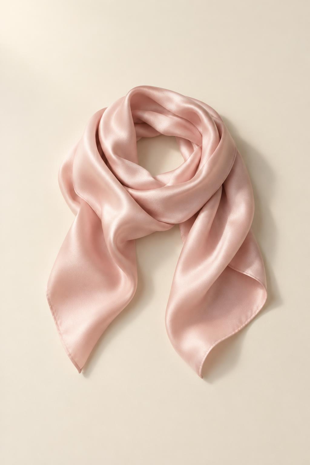 Blush Silk Twill Scarf