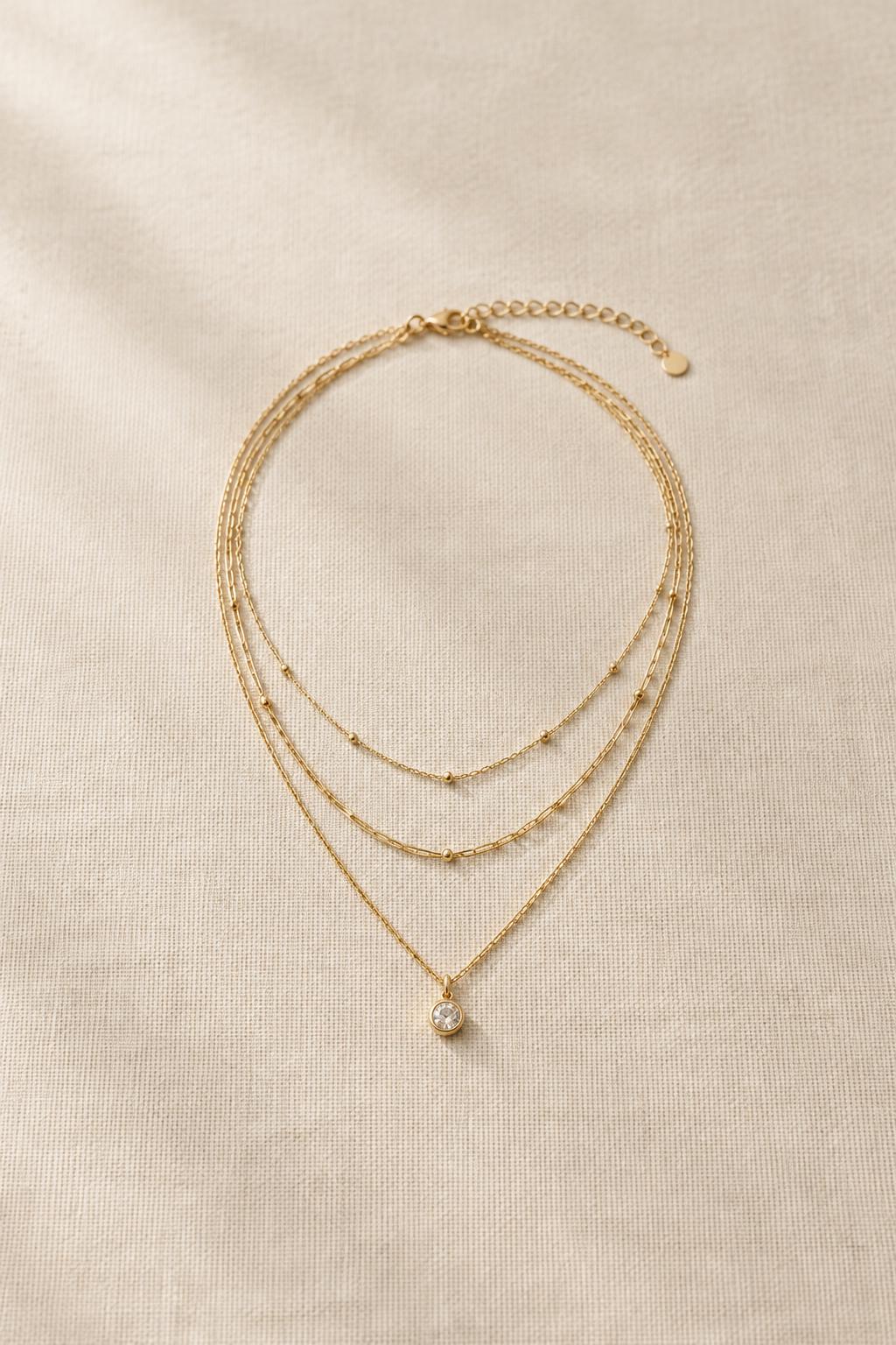 Layered Gold Chain Necklace