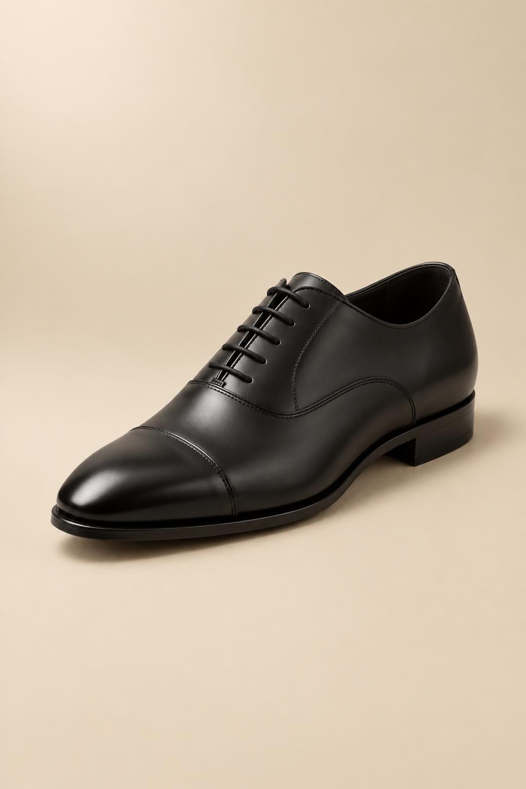 Black Cap-Toe Oxford
