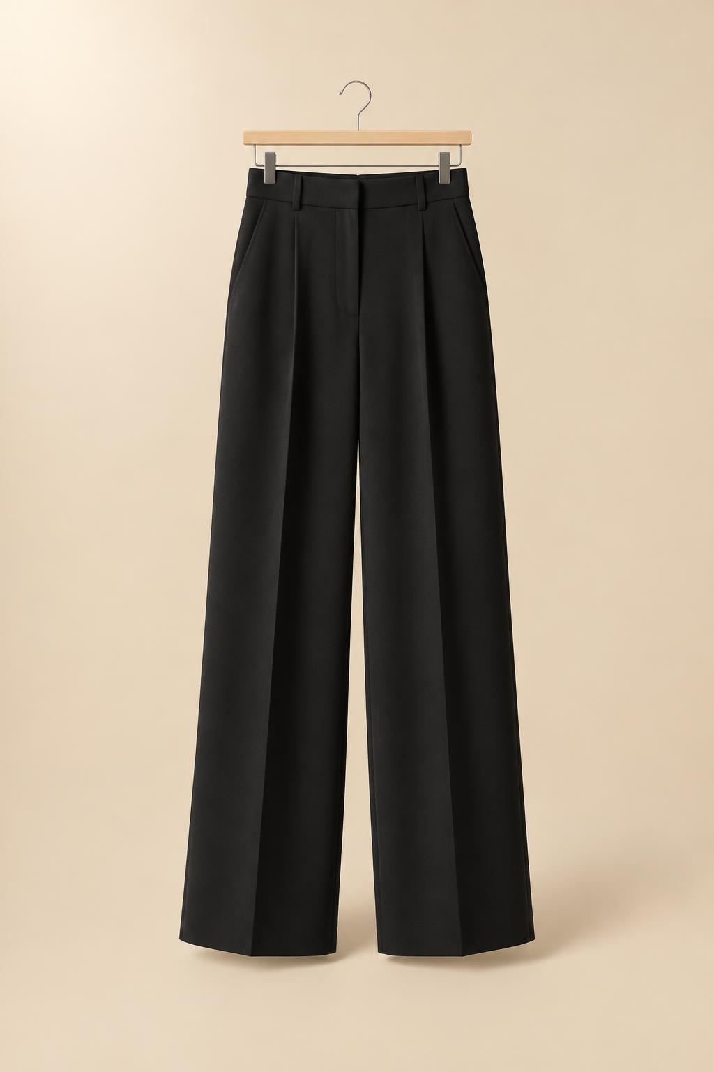 Black Wide-Leg Trousers