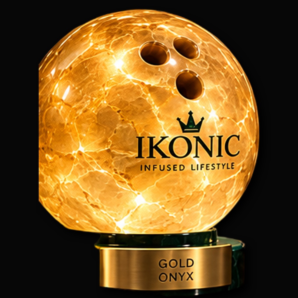 The Gold Onyx Bowling Ball